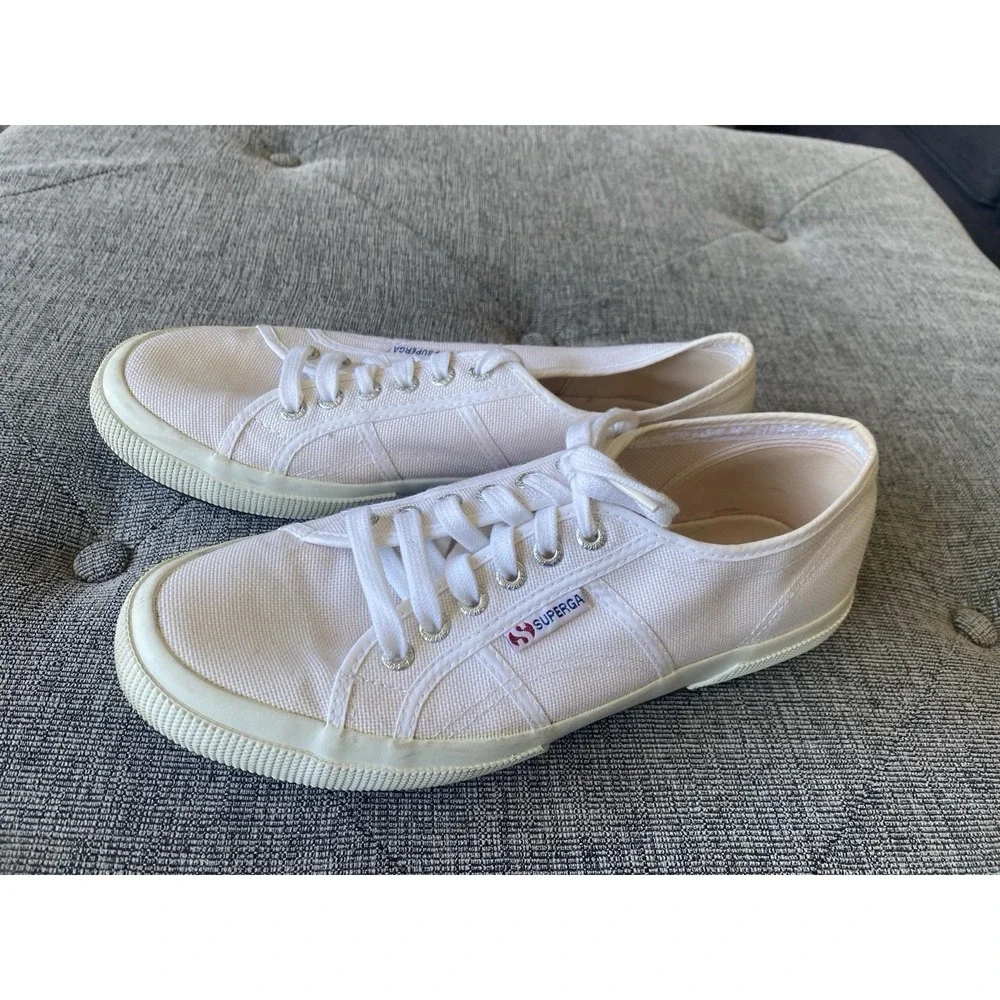 Superga 2750 Cotu Classic White Canvas Sneakers Women Size EU 41 US 9.5 / Men 8
